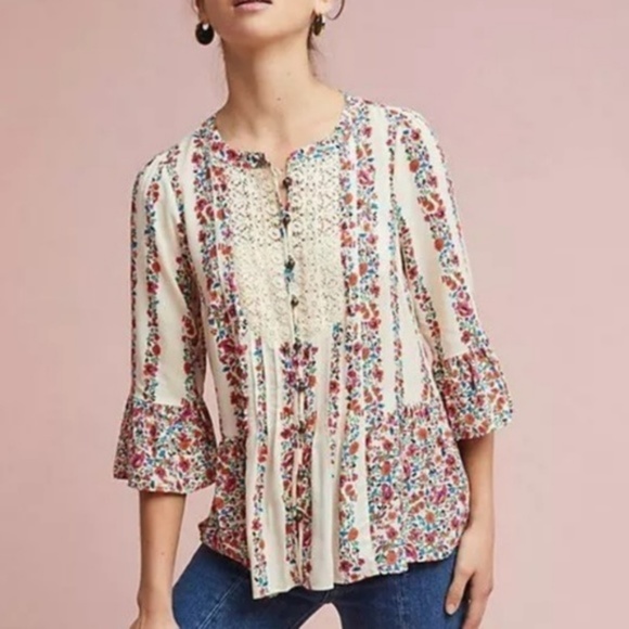 Anthropologie Tops - ANTHROPOLOGIE MAEVE Hiver Floral Peasant Top 6